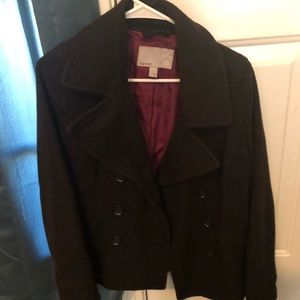 Dark brown wool coat